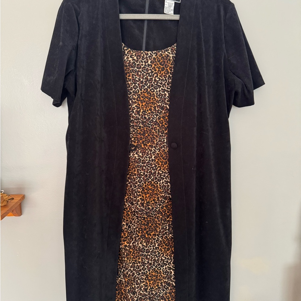 Sheri Martin Black Cheetah Print Dress